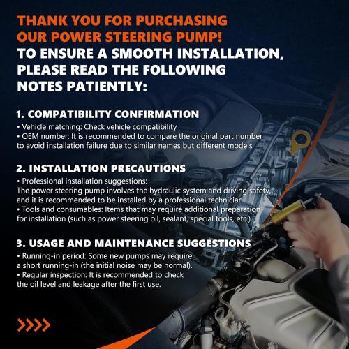 21-5441 Power Steering Pump with Pulley Fits for 2004 2005 2006 2007 2008 TL 3.2L, for 2005-2008 Pilot 3.5L, OE-Quality Power Assist Pump, Replace OE 56110PVJA01