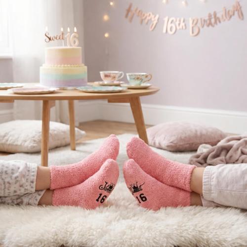 Jeasona Birthday Gifts for 18 Year Old Girl 13 16 Teenage 21st Fuzzy Socks