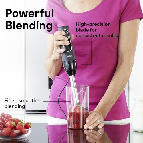 Braun MultiQuick 5 Immersion Hand Blender with Dual Speed   Turbo and Patented Technology, 350W - Includes Beaker and Whisk, Black, MQ505❗MAY HAVE MISSING PIECES/NEEDS CLEANING ❗