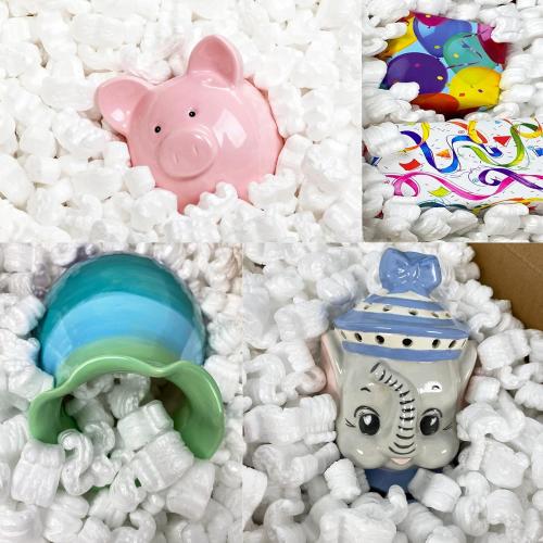 Moving Packing S-Shaped Popcorn Cushion for Shipping (White)