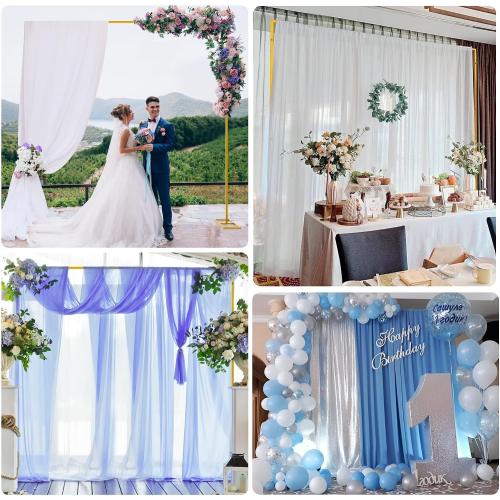 Wokceer 10x10FT Backdrop Stand Heavy Duty Pipe and Drape Kit Adjustable