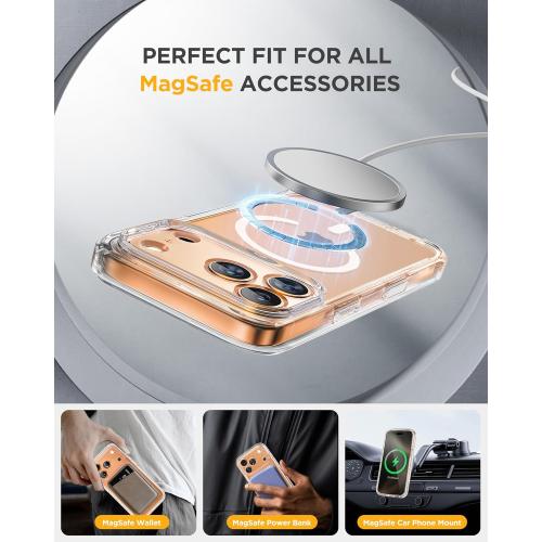 Miracase for iPhone 17 Pro Max Case 6.9 Full-Body Phone Case with Built-in Glass Screen Protector& Full Camera Protector,[Magnetic with MagSafe] Drop Proof 17 ProMax Cover, Clear