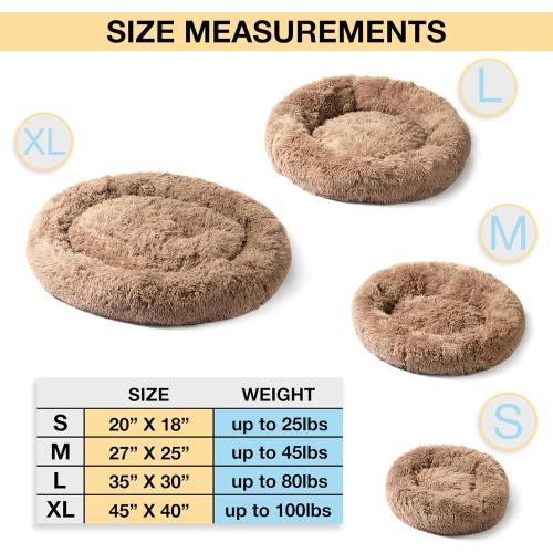 SIZE L JDR Luxury Pet Beds for Dogs and Cats| Donut Cuddler| Cozy Soft Material| Easy Machine Washable
