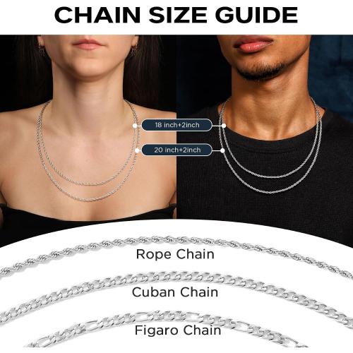 SWEETV 18K Gold Over 925 Sterling Silver Cross Necklace for Men/Women, Stainless Steel Cuban/Rope Chain Cross Pendant 18-24 inch, Religious Jewelry Gifts for Men