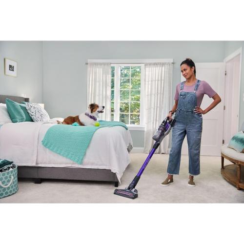 Purple BLACK DECKER Pet Hair Vacuum, Cordless Vacuum Cleaner Pet Hair, Up to 55 Minutes of Runtime, Interchangeable Floorhead, Maximum Suction, Multi-Surface, Light Weight, Powerseries Extreme (BSV2020P)