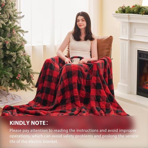 HomeMate Electric Blanket Heated Full Size - 72“x84“ Ultra Soft Cozy Flannel Heating Blanket with 10 Fast Heat Levels 8 Hours Auto Off Over-Heated Protection ETL Certification Keep Warm in Home Office
