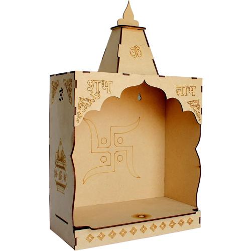 eSplanade DIY MDF Temple Puja Mandir Temple for Home Shop Office | Build Your Own Mandir | Pooja Articles