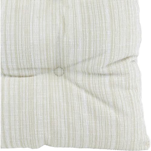 Klear Vu Gripper Overstuffed Universal Non-Slip Dining Chair Cushions for Kitchen Decor or Office Use, U-Shaped Skid-Proof Seat Pad, 17x17 Inches, 2 Count (Pack of 1), Chenille Cream