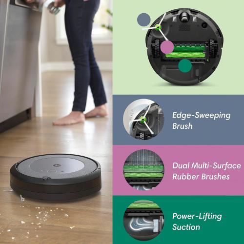 iRobot Roomba i3  EVO (3550) Self-Emptying Robot Vacuum – Now Clean by Room with Smart Mapping, Empties Itself for Up to 60 Days, Works with Alexa, Ideal for Pet Hair, Carpets​, Roomba i3