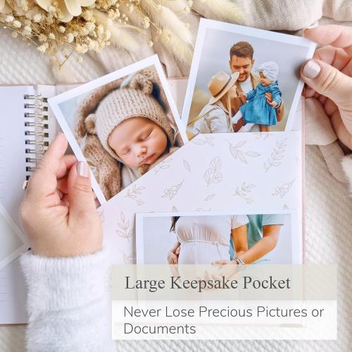 Baby Book Keepsake Boy or Girl Timeless Baby Memory Book First 5 Years for Baby Shower Gender Neutral Baby Scrapbook New Mom Gift Baby Journal from Birth to Age 5 Milestone Book Blush Pink
