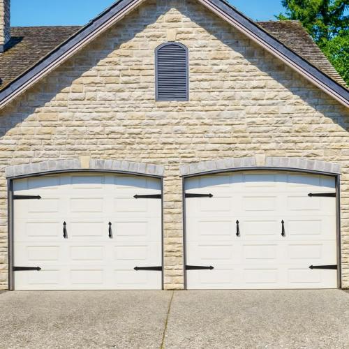 Garage Door Magnetic Decorative Hardware Kit, 8 Hinges 4 Handles Carriage Accents for 2 Car Garage, Strong Magnets, Color Blackgarage Decorations