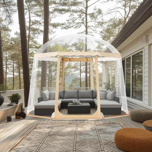 VEVOR Upgraded Pop Up Bubble Tent for 4-8 People, Need Simple Assembly -  Large Outdoor Clear Bubble Tent Dome, Weatherproof Clear Tent Shelter for Outdoor Activities, Events, and Parades