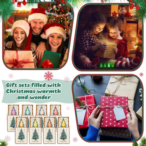 12 Sets Emotional Support Appreciation Gift Bulk for Employee Christmas Tree Positive Resin Team Building Small Thank You Gifts for Staff Coworkers Christmas Appreciation Day