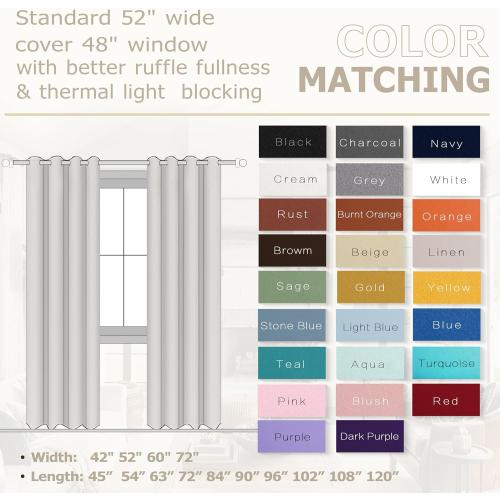 KOUFALL Red Room Darkening Blackout Curtains 63 Inch Length for Dining Room 2 Panels Set Thermal Light Blocking Curtains for Living Room Boys Bedroom Kid Gamer 63 Long