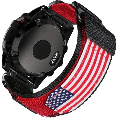 Compatible With Garmin Watch Band, Super Rugged Nylon Sports Strap With Woven Loop Design For Fenix/Forerunner/Approach/MARQ/Quatix/D2 Series, Tough Replacement Band For Men Women