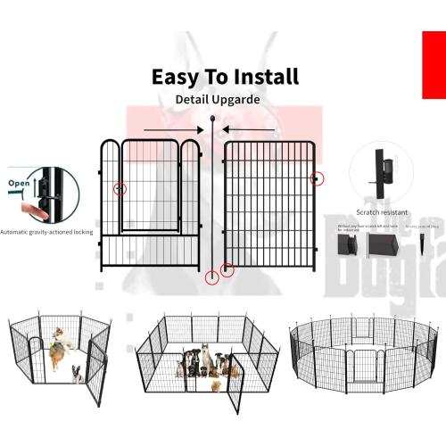Dog Playpen Outdoor for Medium/Large Dogs 36'' High, Heavy Duty Dog Playpen with Rustproof and Sturdy Stakes, 3ft Dog Fence for RV Camping(12 Panels)
