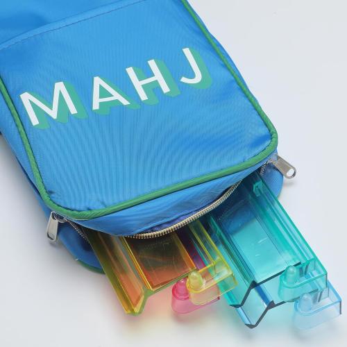 Aliceset Mahjong Rack Storage Bag 21 x 6.5 x 2 Inches Mahjong Gifts for Women Mah Jong Tile Bags with Zipper for Tiles and Pushers Rack Storage Bags Gifts Accessories(Only Bag)(Royal Blue)