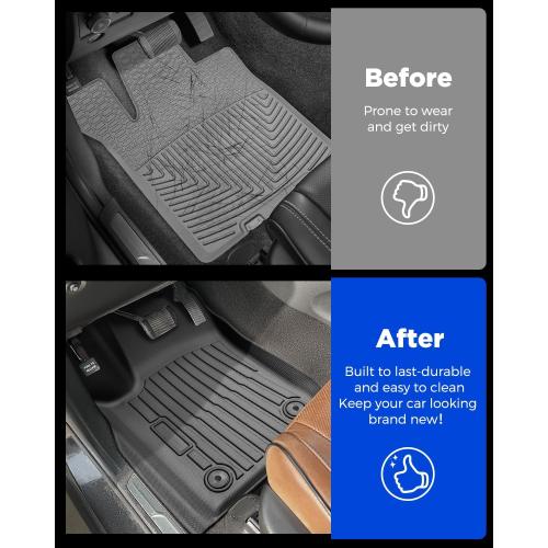 Custom Fit 4 Pcs Floor Mats for Dodge Durango 2011-2015 - All-Weather Rubber Mats & Liners, Heavy Duty Car Interior Protection for SUV, Weather-Resistant & Easy to Clean