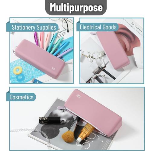 Mr. Pen- Silicone Pencil Case Pouch, Dusty Pink
