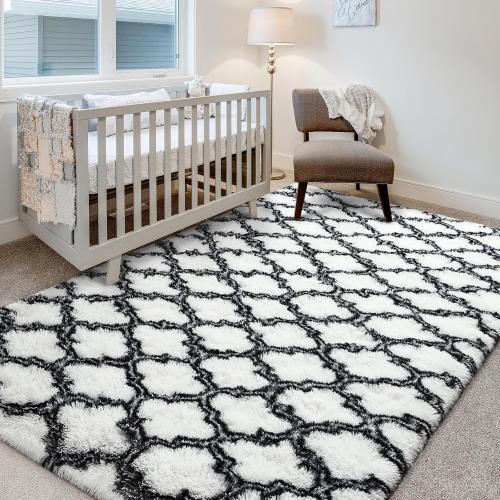 carpet for living room or bedrooms, black and white