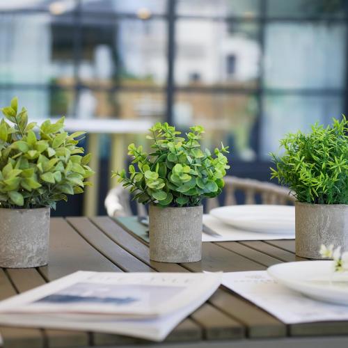 Mini Potted Fake Plants Artificial Greenery Rosemary Plants for Shelf Desk Home Bathroom Topiaries Farmhouse Bedroom Coffee Table Decor