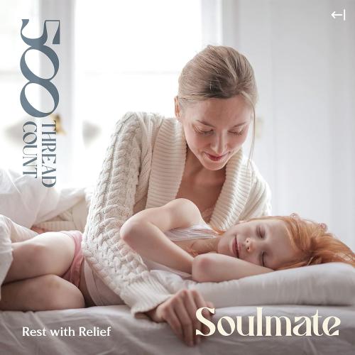 Mayfair Linen 100% Cotton Bed Sheets Queen Sheet Set - 500 Thread Count Sheets Queen Size 4 PC Set (Light Blue), Soft, Cooling, Hotel-Quality 16 Deep Pocket Sateen Cotton Bedsheet for Hot Sleepers