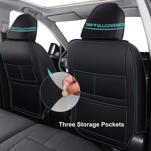 1:1 Custom 2 Front Seat Covers Fit for 2016-2022 Honda HRV/HR-V EX,LX,Sport,EX-L,Touring: Luxury Leather Car Seat Covers Waterproof Seat Cushion - Easy to Install (2 Front Seat, Black)