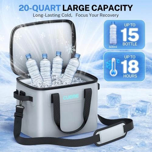 CUEME Ice Machine for Knee After Surgery, Programmable Timer Cold Therapy Machine, Knee Replacement Recovery System, Cryotherapy Pain Relief Pad for Shoulder, Hip, Ankle & Foot