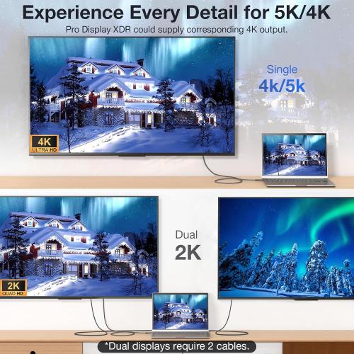 LEIRUI Long USB C to USB C Cable 240W Fast Charging, 20Gbps High Speed Data Transfer Cable 4K@144Hz/60Hz 8K@30Hz Video Type C Monitor Compatible with Thunderbolt 3/4,MacBook Pro