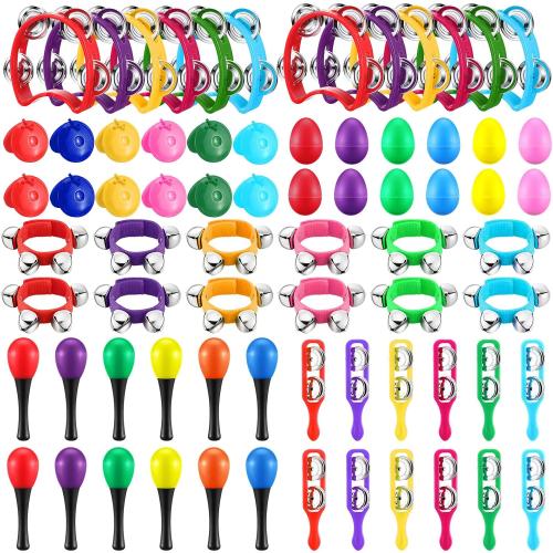 Silipull 36 Pcs Shaker Musical Instrument Set for Kid Toddler Early Music