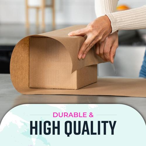 Bryco Goods 30 x 200' (2400) Brown Kraft Paper Roll - USA Made - Versatile for Different Arts and Crafts Projects - Pin Up Your Work Or School Notes - Create Vision Board for Your Bedroom