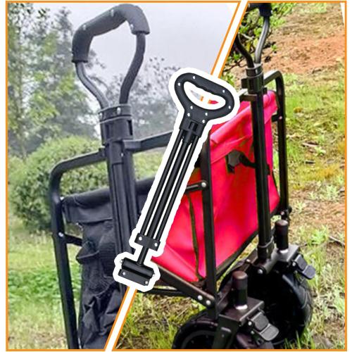 YLHHWVY Folding Wagon Push Handle Wagon Push Handle Attachment Universal 21.3 to 31.1 Long Wagon Handle Adjustable Stroller Handle Outdoor Wheelbarrow Handles for Carts Stroller (Black)