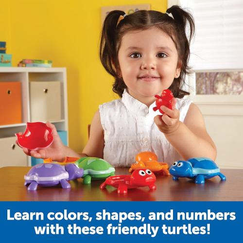 Learning Resources Number Turtles Set - 15 Pieces, Ages 18  months Fine Motor Toys for Toddlers, Counting Toys for Toddlers, Color & Sorting Toy, Turtle Toys for Kids