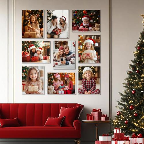 16 x 24 Acrylic Picture Frame, Horizontal/Vertical Clear Photo Frame for Wall with Tape, No Drilling Floating Hanging Frameless Picture Frame, Wall Mount Sign Holder 16x24 for Home, School, Office