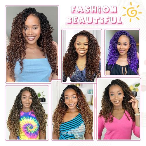 Fulcrum Goddess Locs Crochet Hair 14 Inch, 8 Packs New Faux Locs Crochet Hair for Black Women, Crochet locs with Curly Ends (14Inch (Pack of 8), T27#)