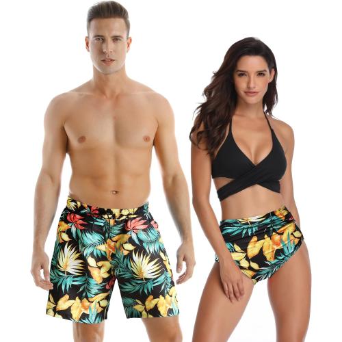 Small and Medium swim trunks, Small women's swim suit Couples Matching Swimsuit Family Matching Swimwears Dad and Me Matching Swiming Shorts
