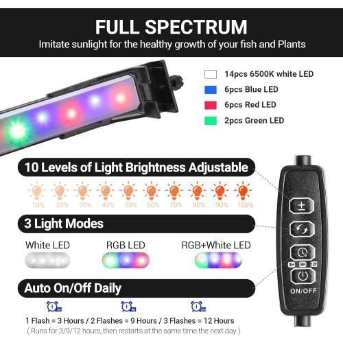 3.5 Gallon Betta Fish Tank, All in One Aquarium Starter Kits with Back Filter, Adjustable Pump, 25W Heater, LED Thermometer, LED Light with Timer & Water Changer Kit, Gifts for Mom Wife