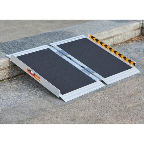 FACHNUO 2 Feet Portable Wheelchair Ramp, Non-Skid Aluminum Handicap Ramps with Handle, Folding Threshold Wheel Chair Ramp for Home Steps, Stairs, Entry, Threshold, Doorways, Scooter, 800LBS Capacity