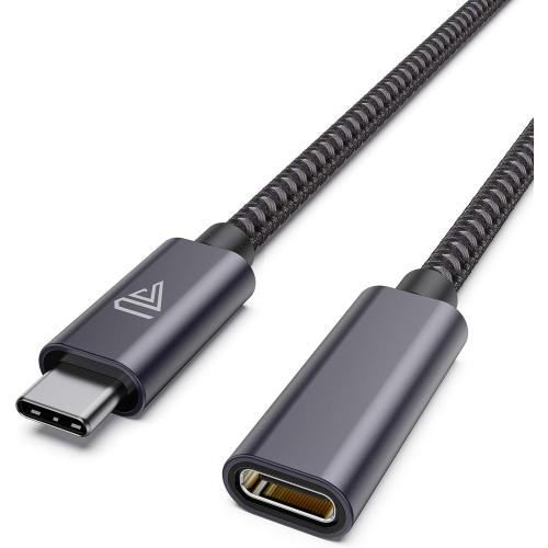 Type C Extension Cable, (10FT/3M) USB 3.1 (5gbps) Male to Female Extender Braided Data Cord for iPhone 16 15, Galaxy Tab S22/ S21, 2022 MacBook M4/ M3 MacBook Pro, iPad Pro, Surface and More