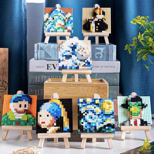 World Famous Painting Mini Building Block Set for Home and Office Decoration WKLJM-03 (Girl)
