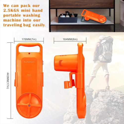 Portable Washing Machine Small Mini Hand Compact Semi Automatic Washer Laundry Perfect for Home Apartment Dorm RV Camping Travel Trip Outdoor Indoor for 6.5Lbs Washing Capacity