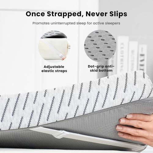 Bamboo Mattress Topper Twin Size 3 Inch, Cooling Gel & Bamboo Charcoal Memory Foam Mattress Topper for Back Pain Relief, Firm Dual-Layer Foam Bed Pad with Removable Cover College Dorm