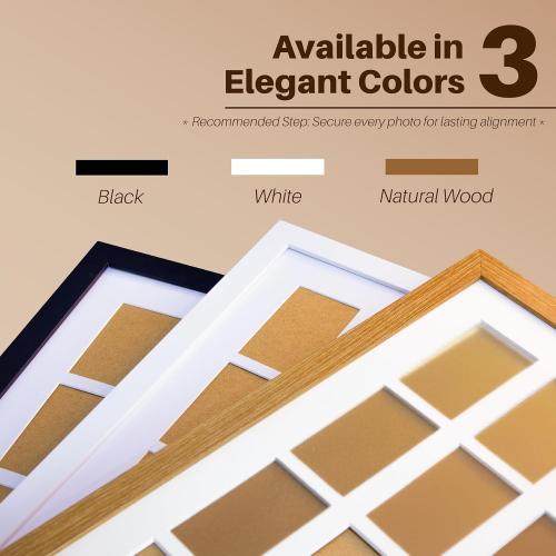 Black Multi Picture Frame Collage Wall Decor For Fujifilm Instax Mini Film - 30 Openings Large Photo Collage Frame For Wall - Mini Picture Wall Frame - Not Compatible with Polaroid Film Size