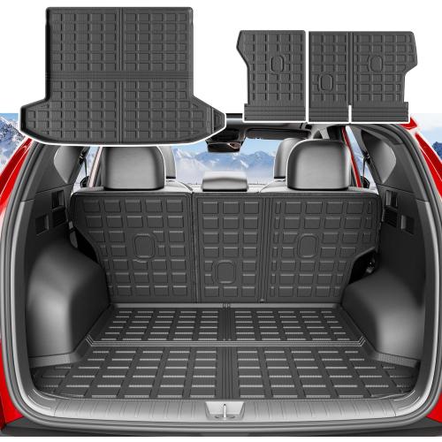 xipoqix Cargo Mat Backrest Mat Compatible with 2022-2026 Tucson Cargo Liner Back Seat Protector Replacement for 2022-2025 2026 Tucson Accessories (Trunk Mat with Backrest Mat)