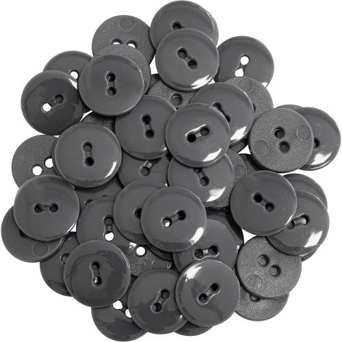 - C65536 –  sewing buttons 2 holes – colour: dark grey – haberdashery sewing clothing decoration
