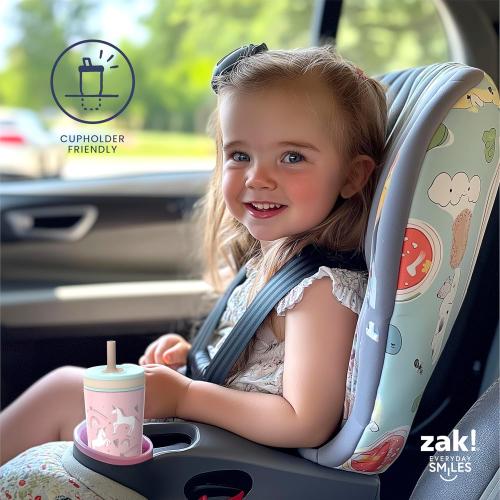 Multicolor 12oz Zak Designs Kelso Toddler Cups For Travel or At Home, 12oz Vacuum Insulated Stainless Steel Sippy Cup With Leak-Proof Design is Perfect For Kids (Spaceships)