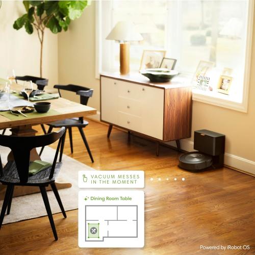 iRobot Roomba j7  (7550) Self-Emptying Robot Vacuum – Uses PrecisionVision Navigation to Identify & Avoid Objects Like Socks, Shoes, & Pet Waste, Smart Mapping, Self-Empty for Up to 60 Days