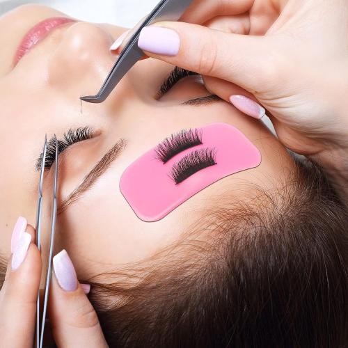 Maitys 3 Pieces Eyelash Extension Silicone Pads for Lashes Reusable Adhesive Silicone False Eyelash Extension Holder Pads for Loose Lash Grafting Gasket Pallet(Pink) JUST CAME 3 PIECES
