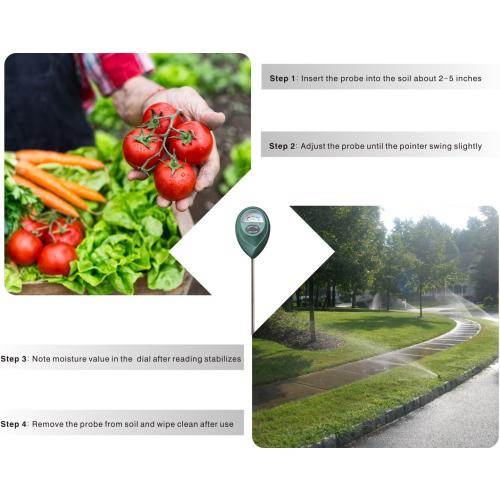 XLUX Soil Moisture Meter, Plant Water Monitor, Hygrometer Sensor for Gardening, Farming, Indoor and Outdoor Plants, No Batteries Required