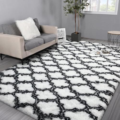 carpet for living room or bedrooms, black and white
